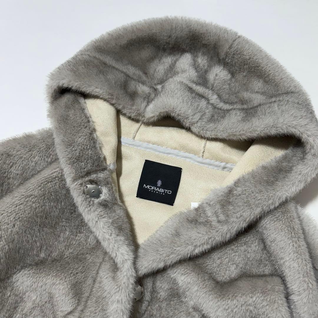 【未使用タグ付き】MORABITO PREMIER フェイクファーブルゾン 38