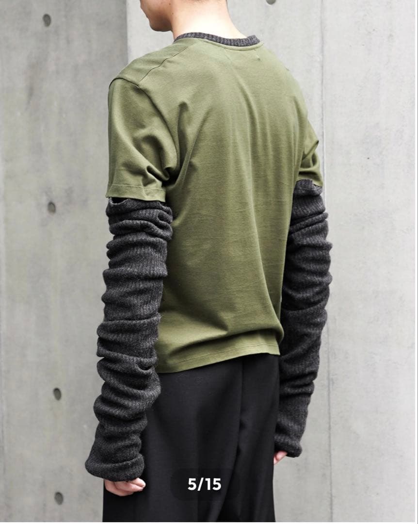 NEW OLD AW25 RIB SLEEVE TOP サイズ44