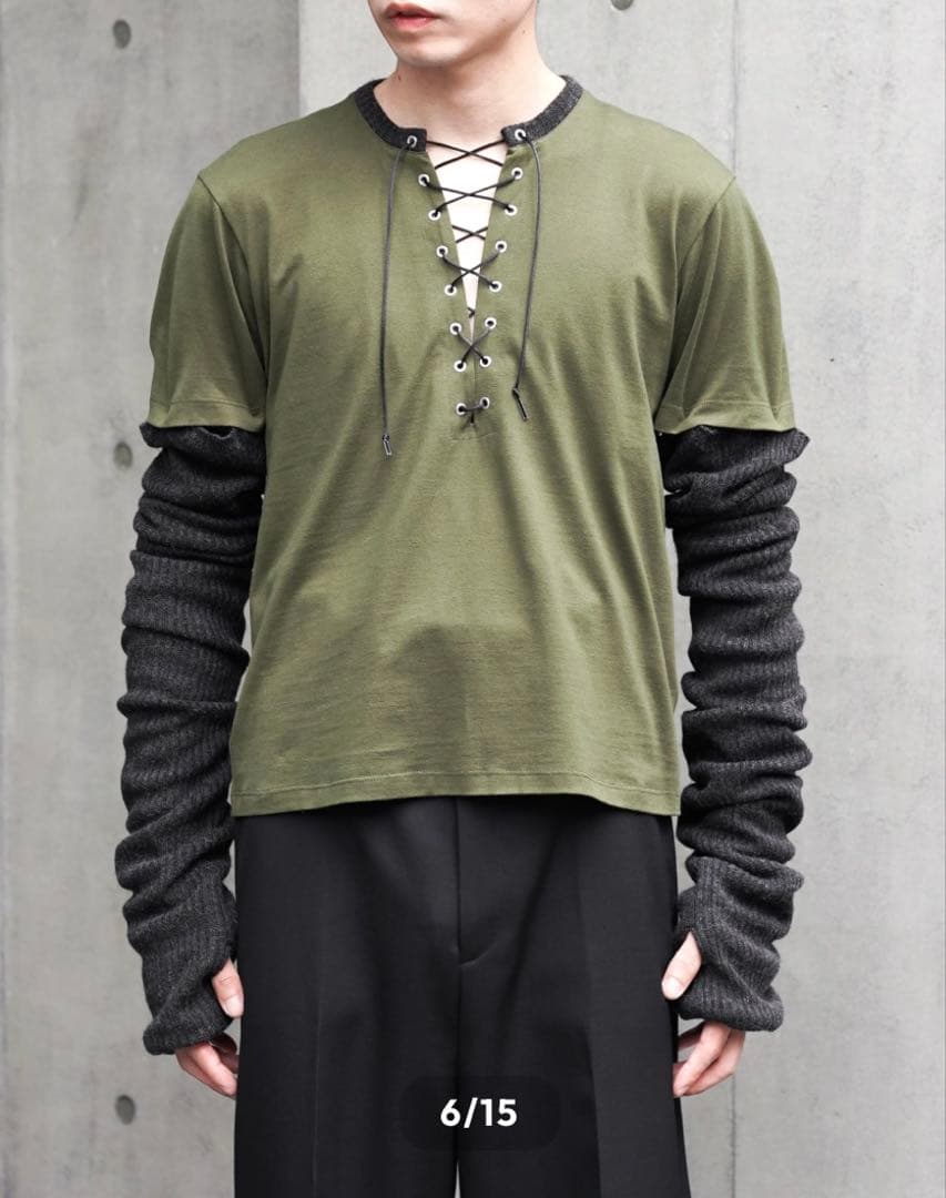 NEW OLD AW25 RIB SLEEVE TOP サイズ44