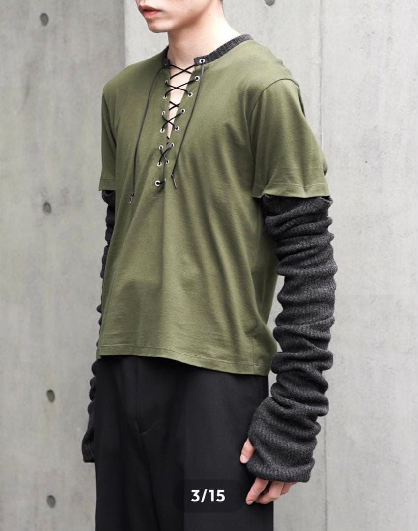 NEW OLD AW25 RIB SLEEVE TOP サイズ44