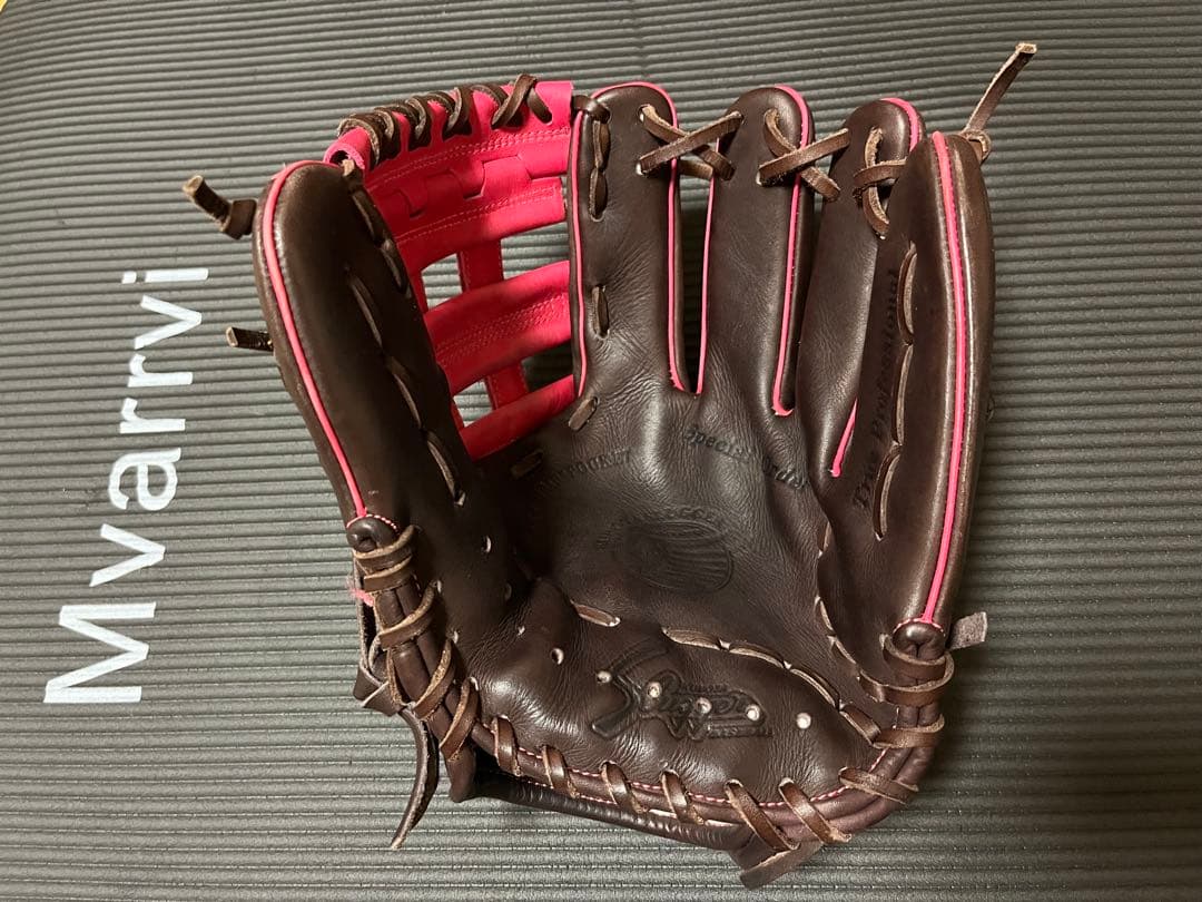 久保田スラッガー 軟式内野用グローブ ブラウン/ピンク