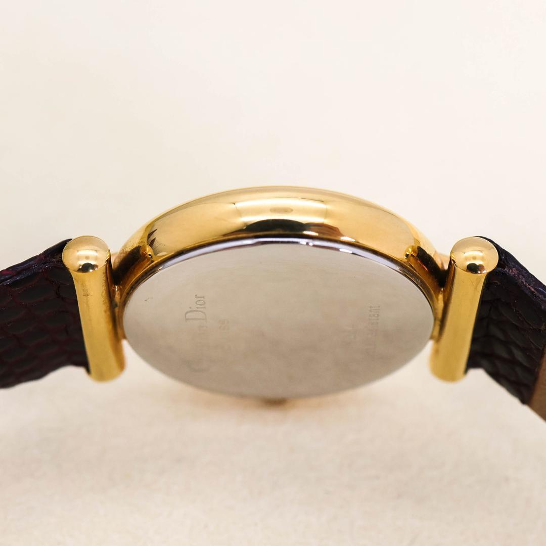 稼働 Christian Dior 腕時計 クラシカル ゴールド レザー2681