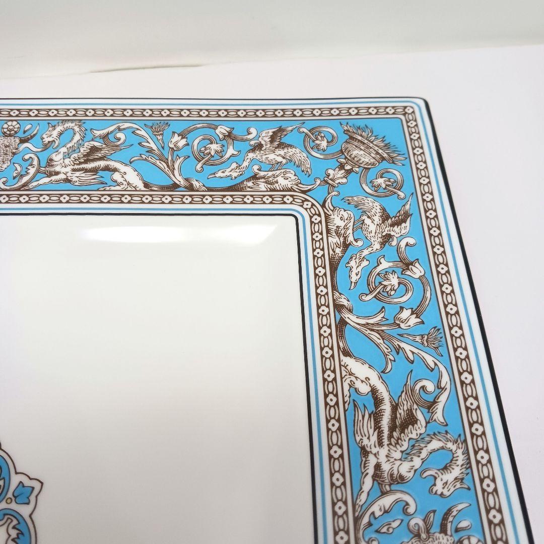 Y3332-6 ウェッジウッド フロレンティーンターコイズ 角皿 大皿 箱付