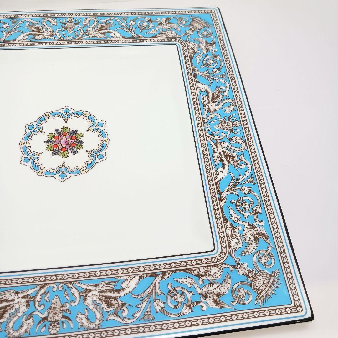 Y3332-6 ウェッジウッド フロレンティーンターコイズ 角皿 大皿 箱付