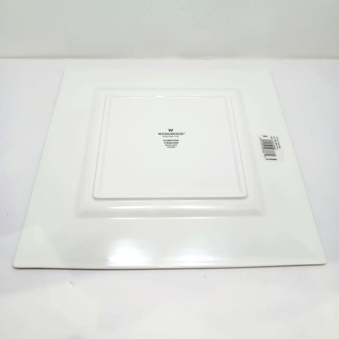 Y3332-6 ウェッジウッド フロレンティーンターコイズ 角皿 大皿 箱付