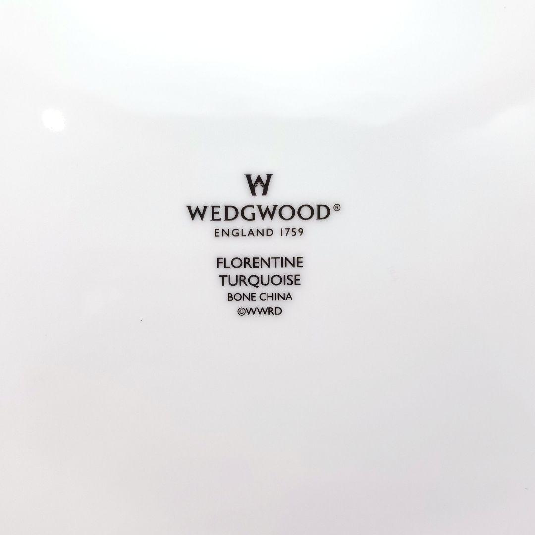 Y3332-6 ウェッジウッド フロレンティーンターコイズ 角皿 大皿 箱付
