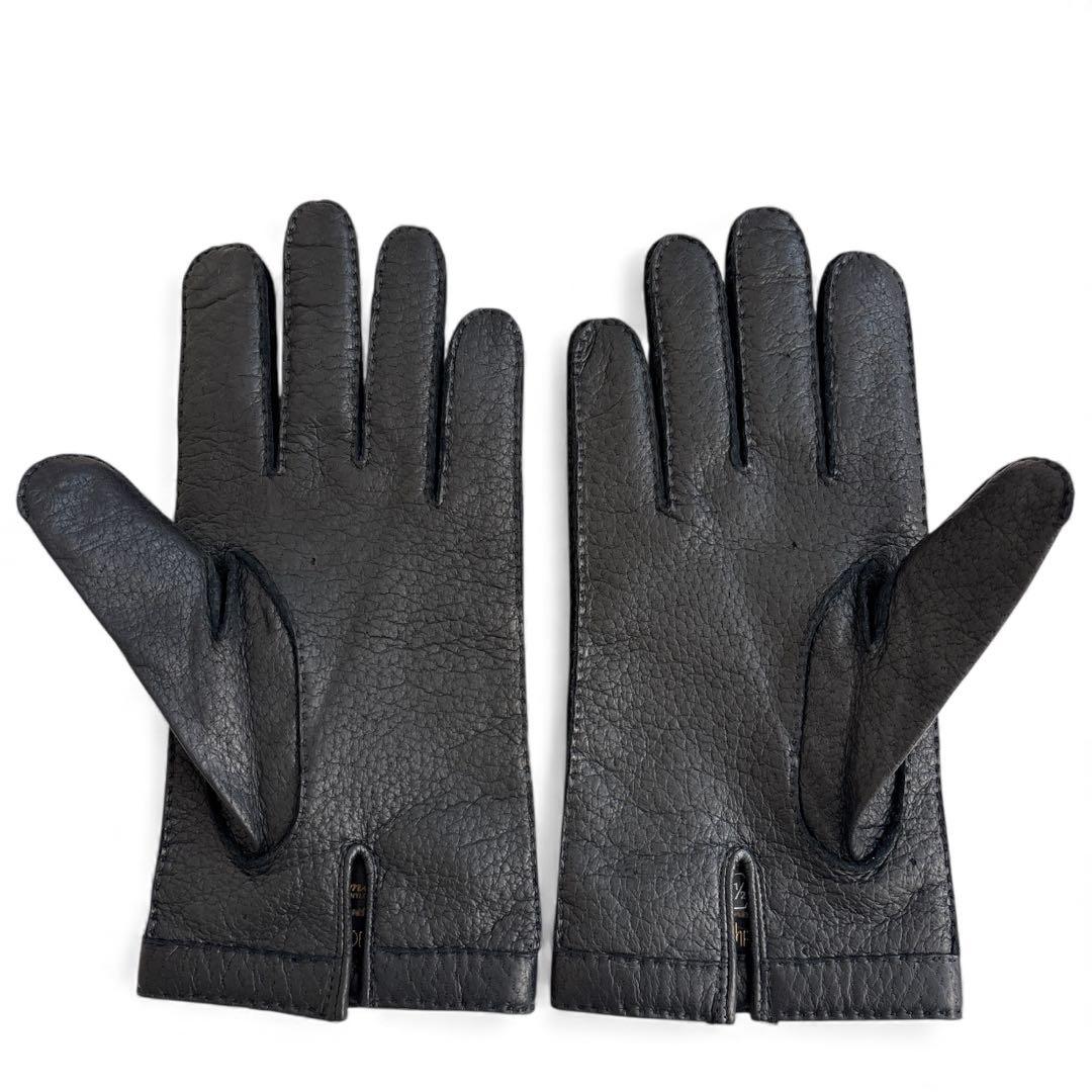 【未使用】ペッカリー 革 手袋 ドイツ製 Roeckl 8 1/2 カシミヤ