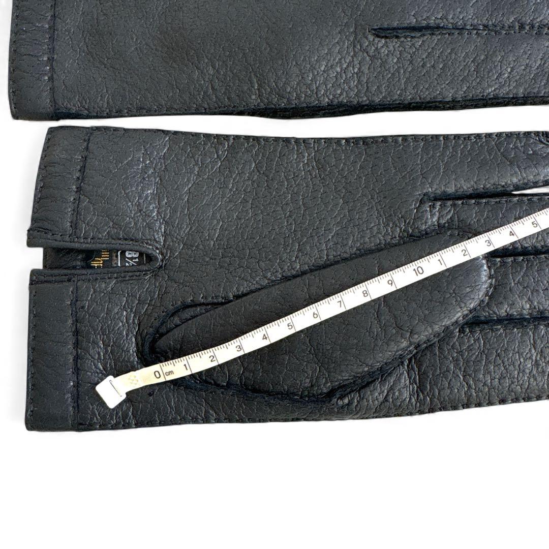 【未使用】ペッカリー 革 手袋 ドイツ製 Roeckl 8 1/2 カシミヤ
