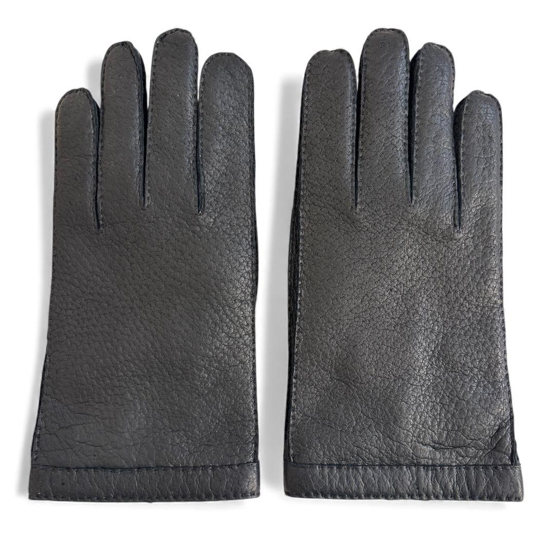 【未使用】ペッカリー 革 手袋 ドイツ製 Roeckl 8 1/2 カシミヤ
