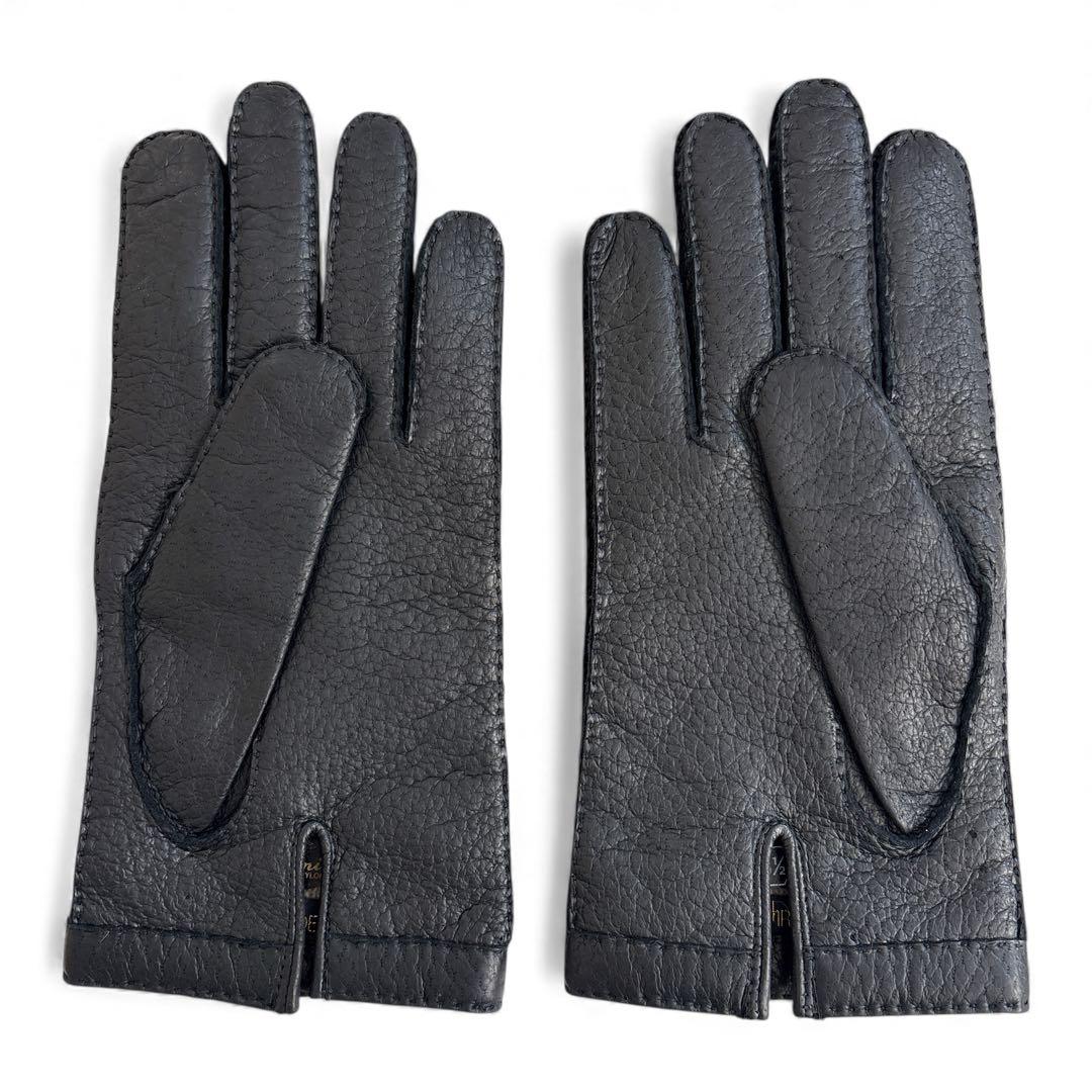 【未使用】ペッカリー 革 手袋 ドイツ製 Roeckl 8 1/2 カシミヤ