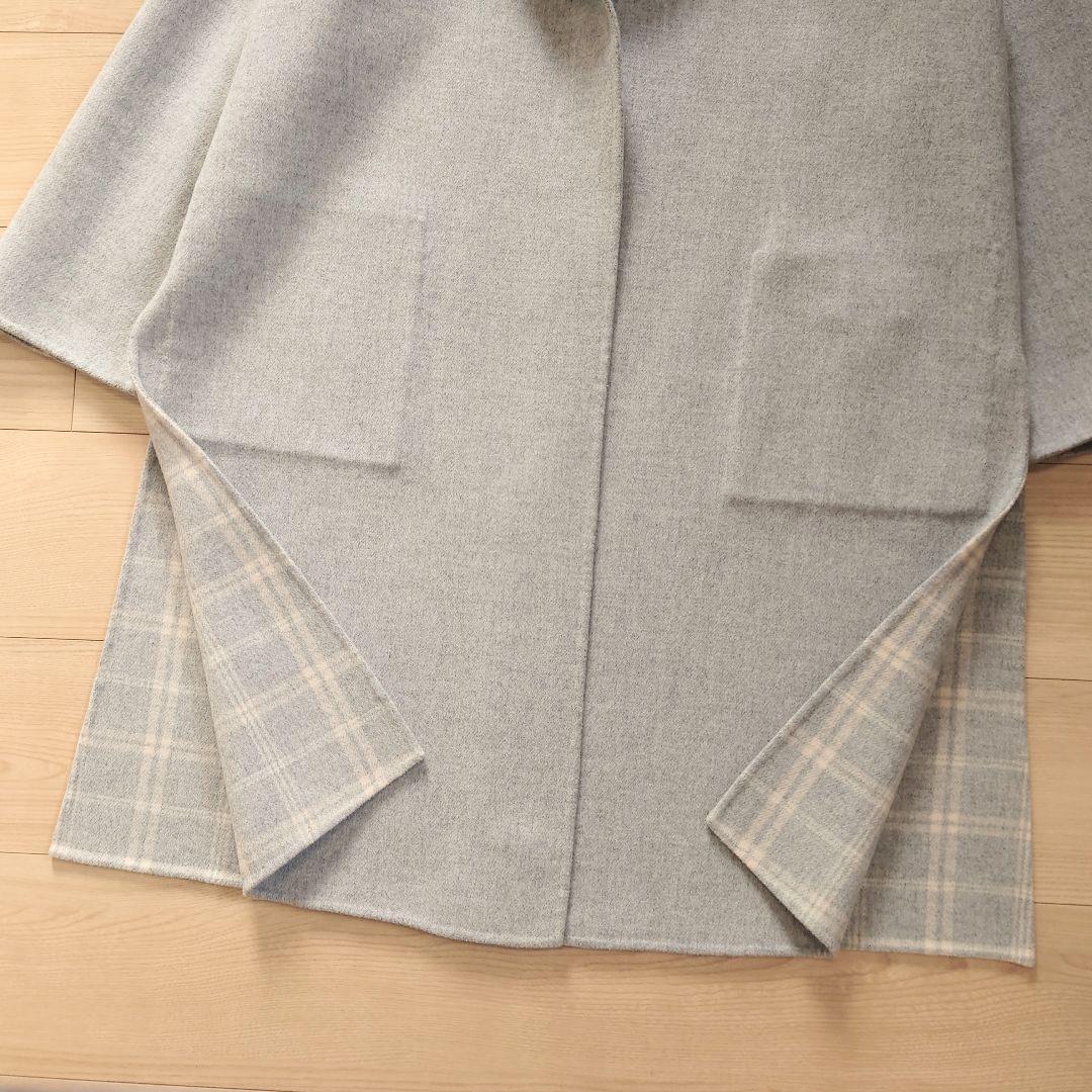 Max Mara　フーディ ピュアヴァージンウールロングコート　リバーシブル