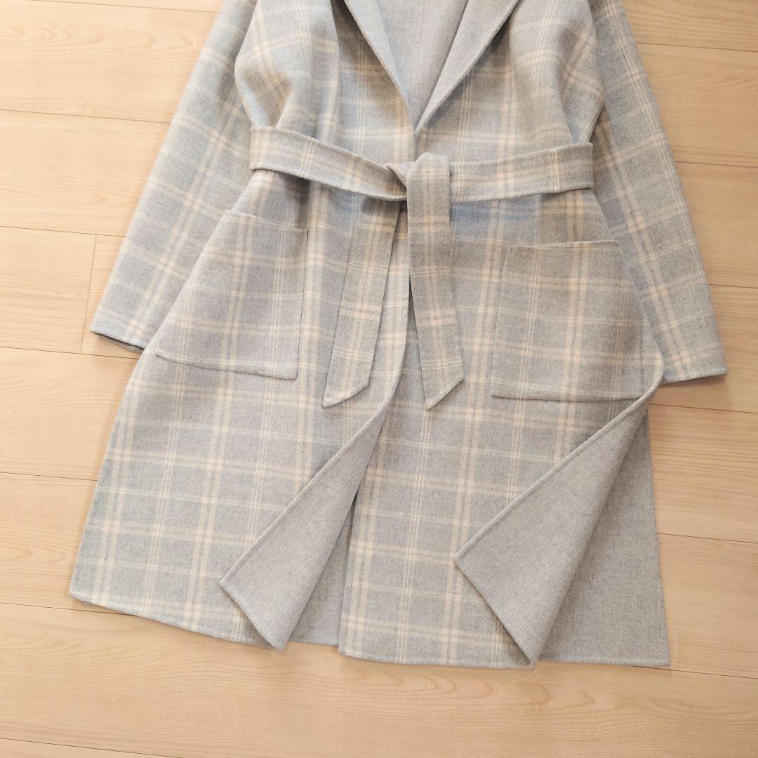 Max Mara　フーディ ピュアヴァージンウールロングコート　リバーシブル