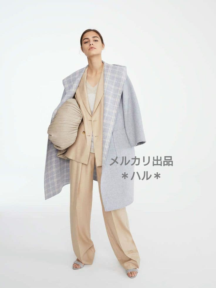 Max Mara　フーディ ピュアヴァージンウールロングコート　リバーシブル