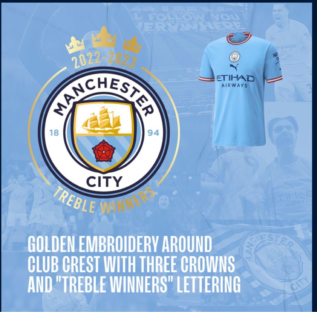 マンチェスター・シティ トレブル記念　US Mサイズ