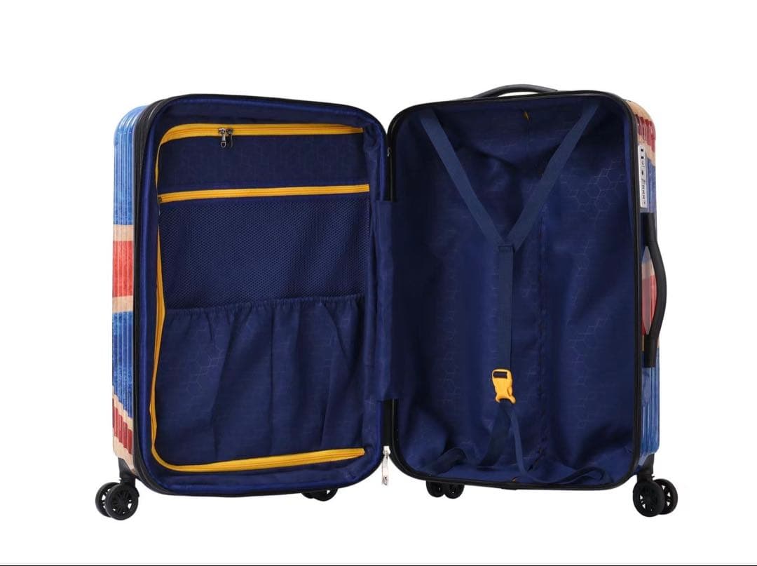 キャリーケース　スーツケース　ユニオンジャック柄　新品　容量アップ　Mサイズ