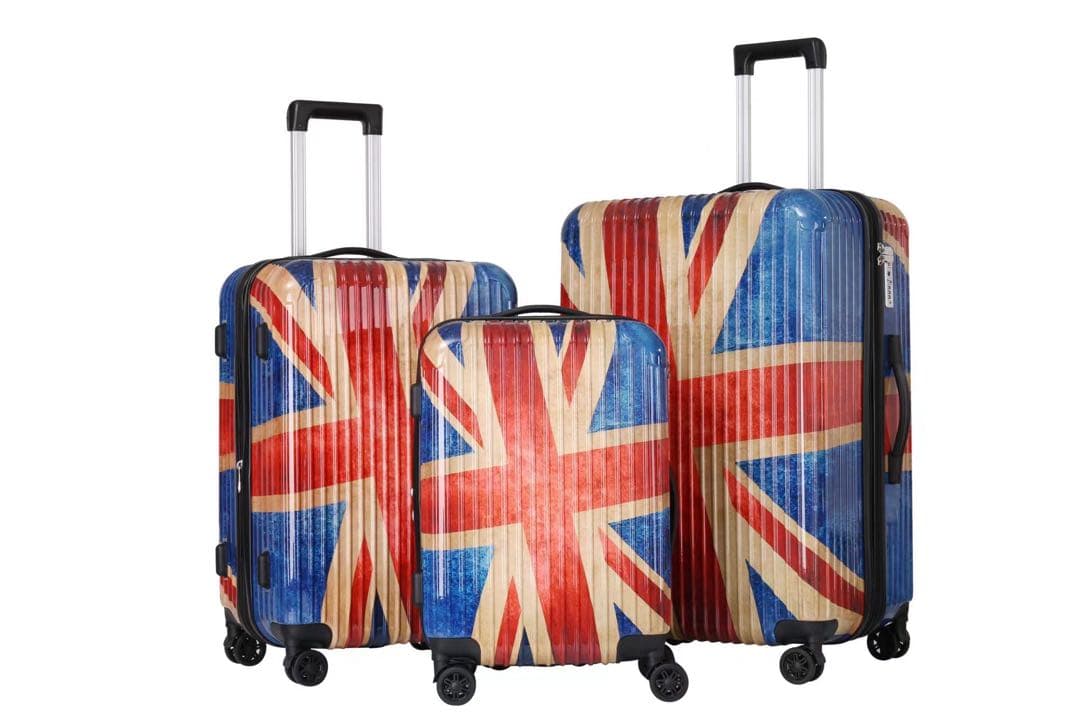 キャリーケース　スーツケース　ユニオンジャック柄　新品　容量アップ　Mサイズ