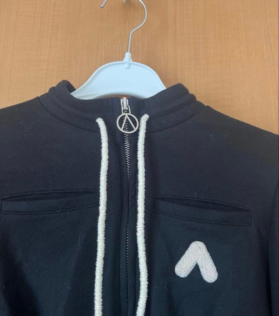 ANDMARY パーカー　Willow line tops BLACK