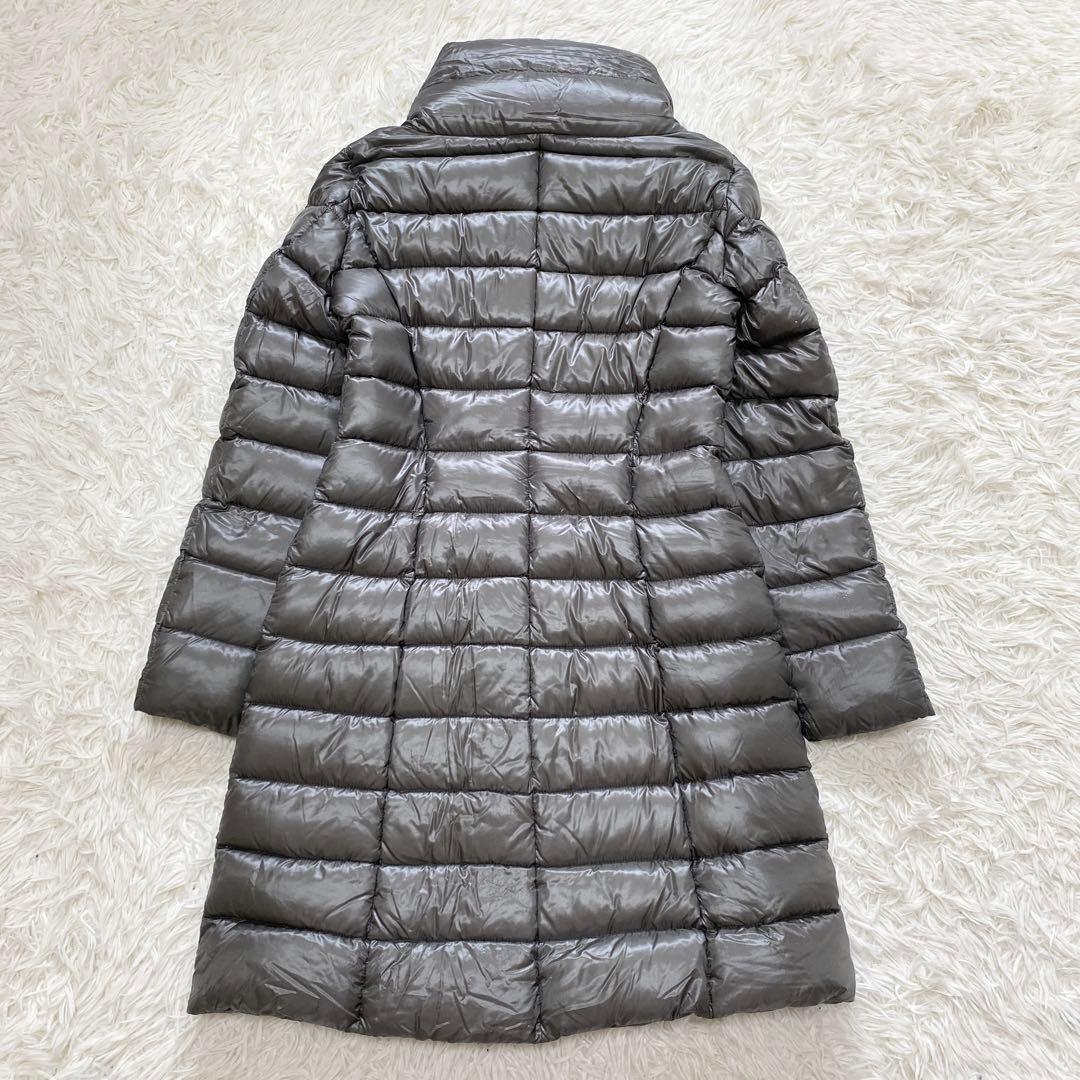 【美品】HERNO ヘルノ ロングダウンコート グースダウン95% グレー 40