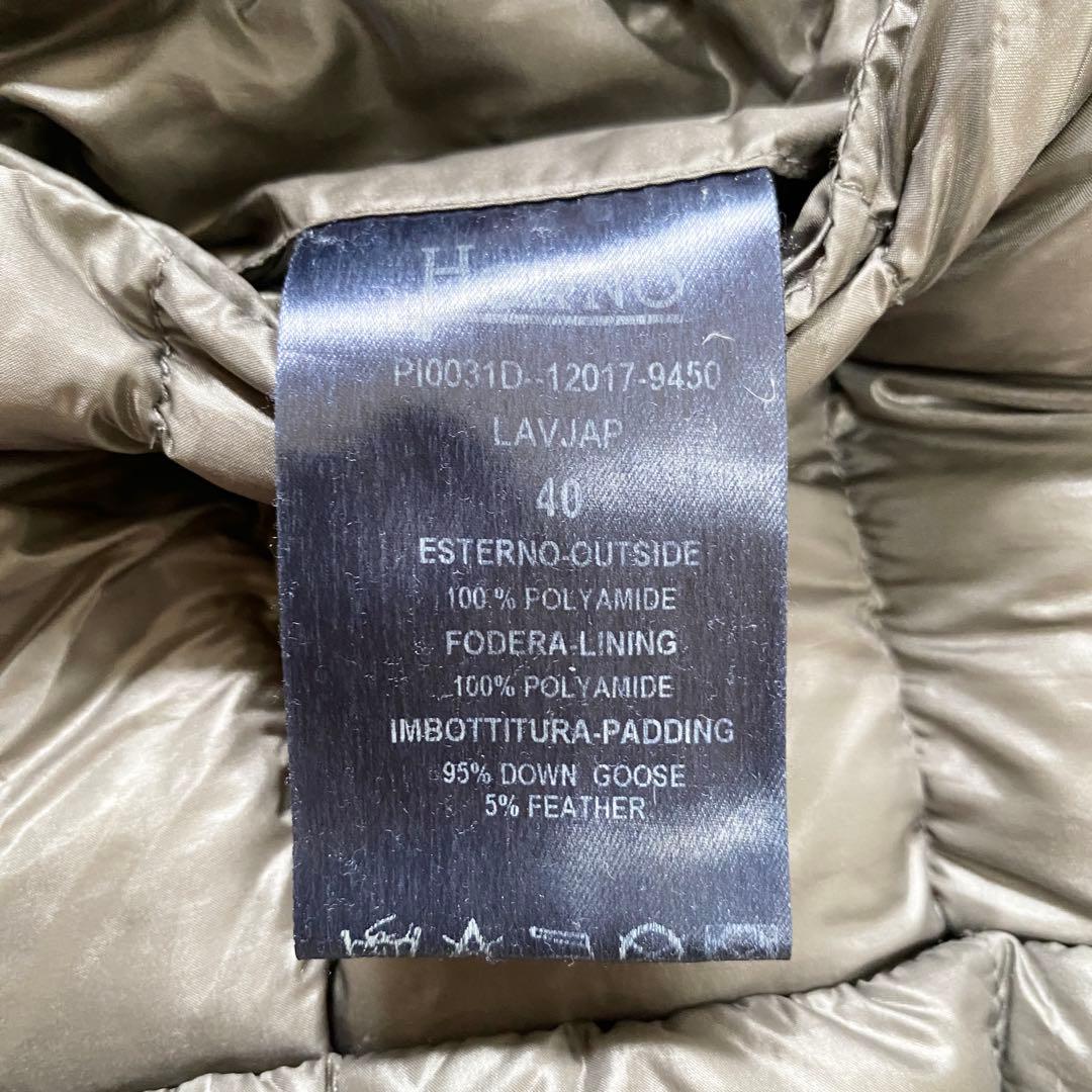 【美品】HERNO ヘルノ ロングダウンコート グースダウン95% グレー 40