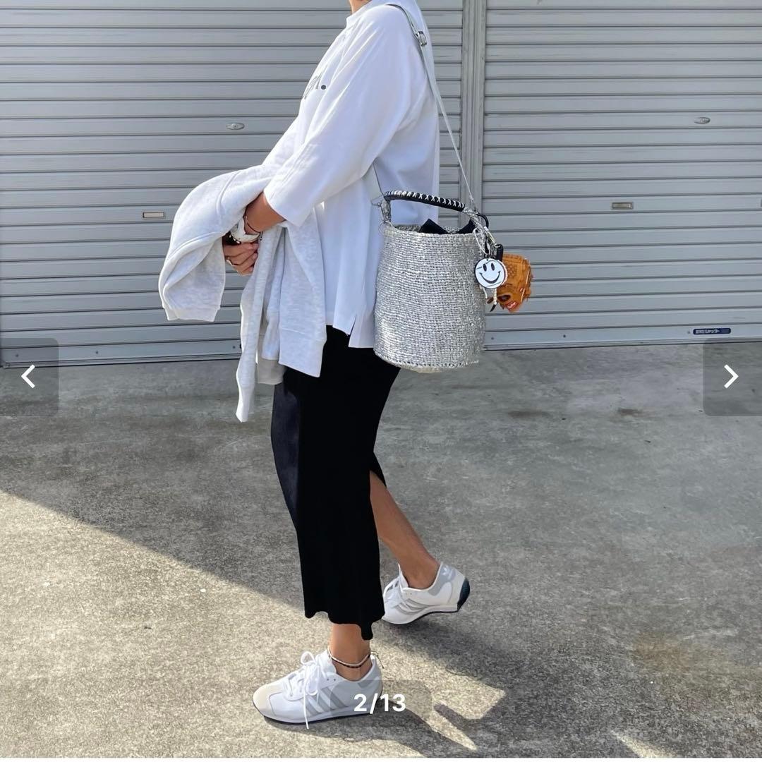 シルバーバケツ型かごバッグ⭐︎meong bule