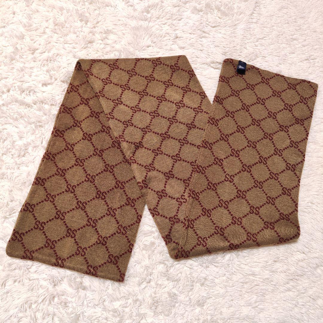 小物 old stussy monogram muffler