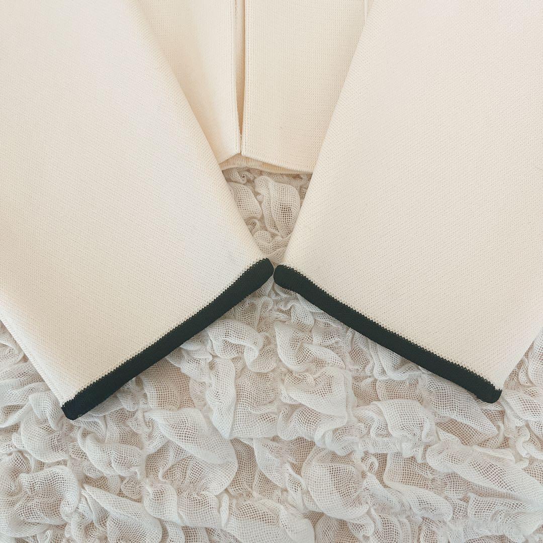 新品未使用 タグ付 ボールジィ ミラノリブクルーネックカーディガン トゥモロー