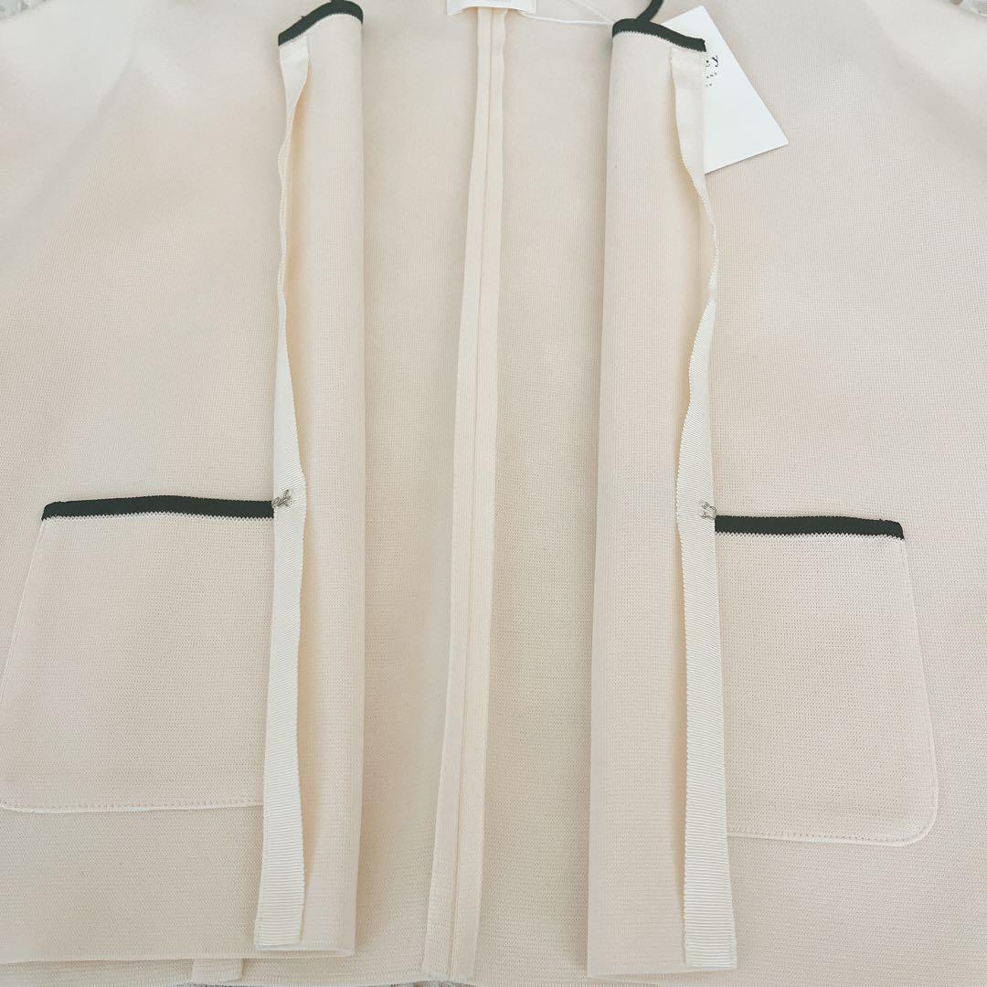 新品未使用 タグ付 ボールジィ ミラノリブクルーネックカーディガン トゥモロー