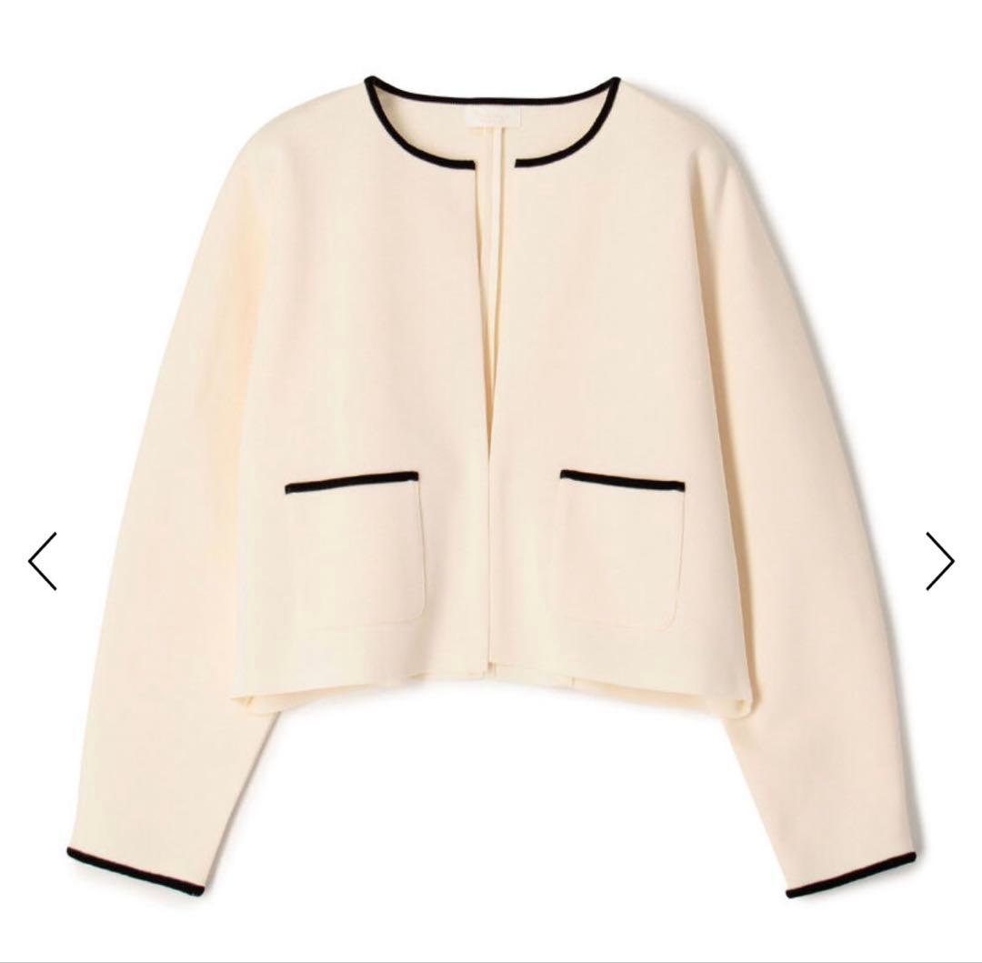 新品未使用 タグ付 ボールジィ ミラノリブクルーネックカーディガン トゥモロー