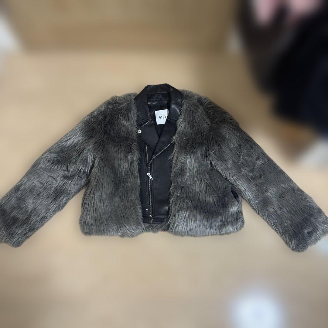 [セール]GYDA ファー付きレザージャケット