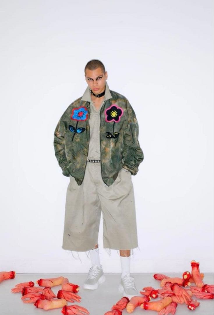 KIDILL 花柄刺繍 MA-1ジャケット