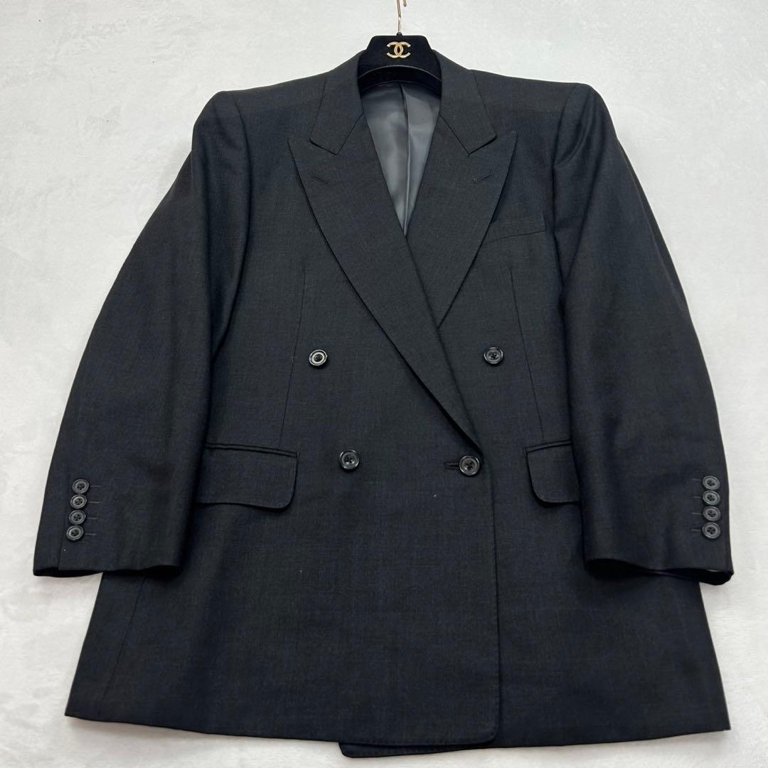 E705 XL AB6 バーバリー ダブル ラムウール混 スーツ 上下 メンズ