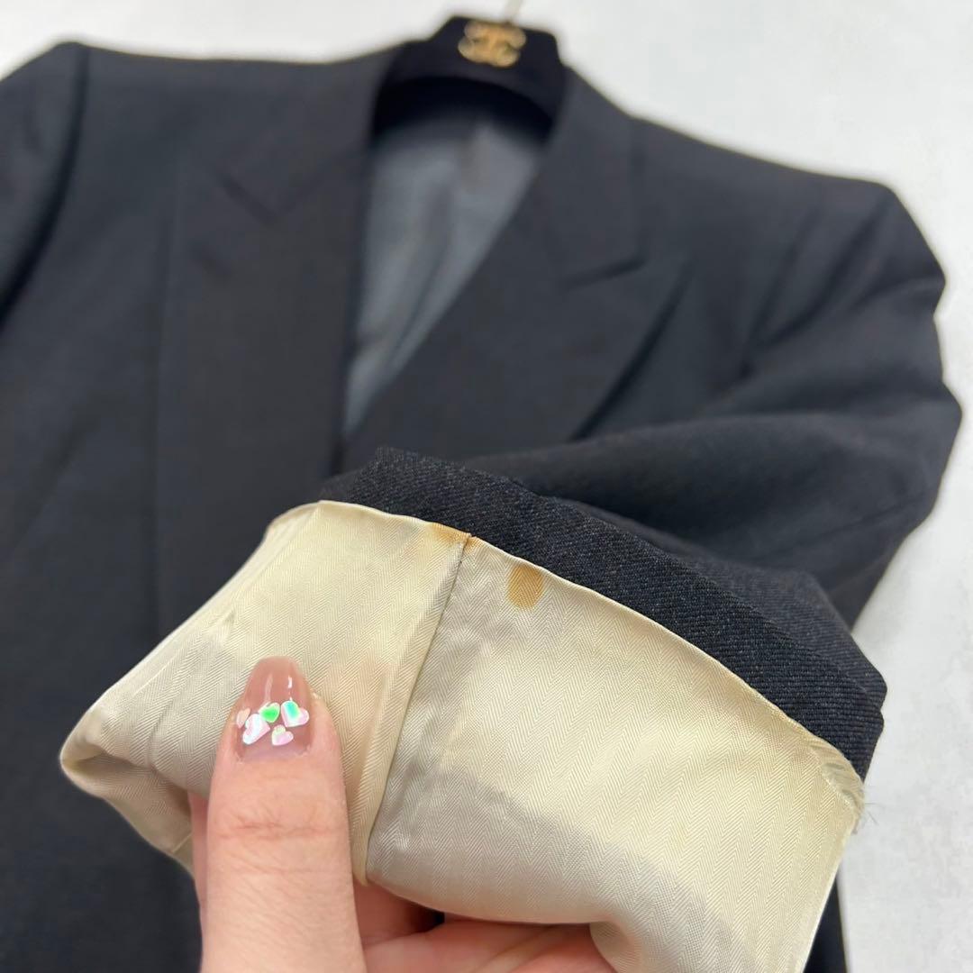 E705 XL AB6 バーバリー ダブル ラムウール混 スーツ 上下 メンズ