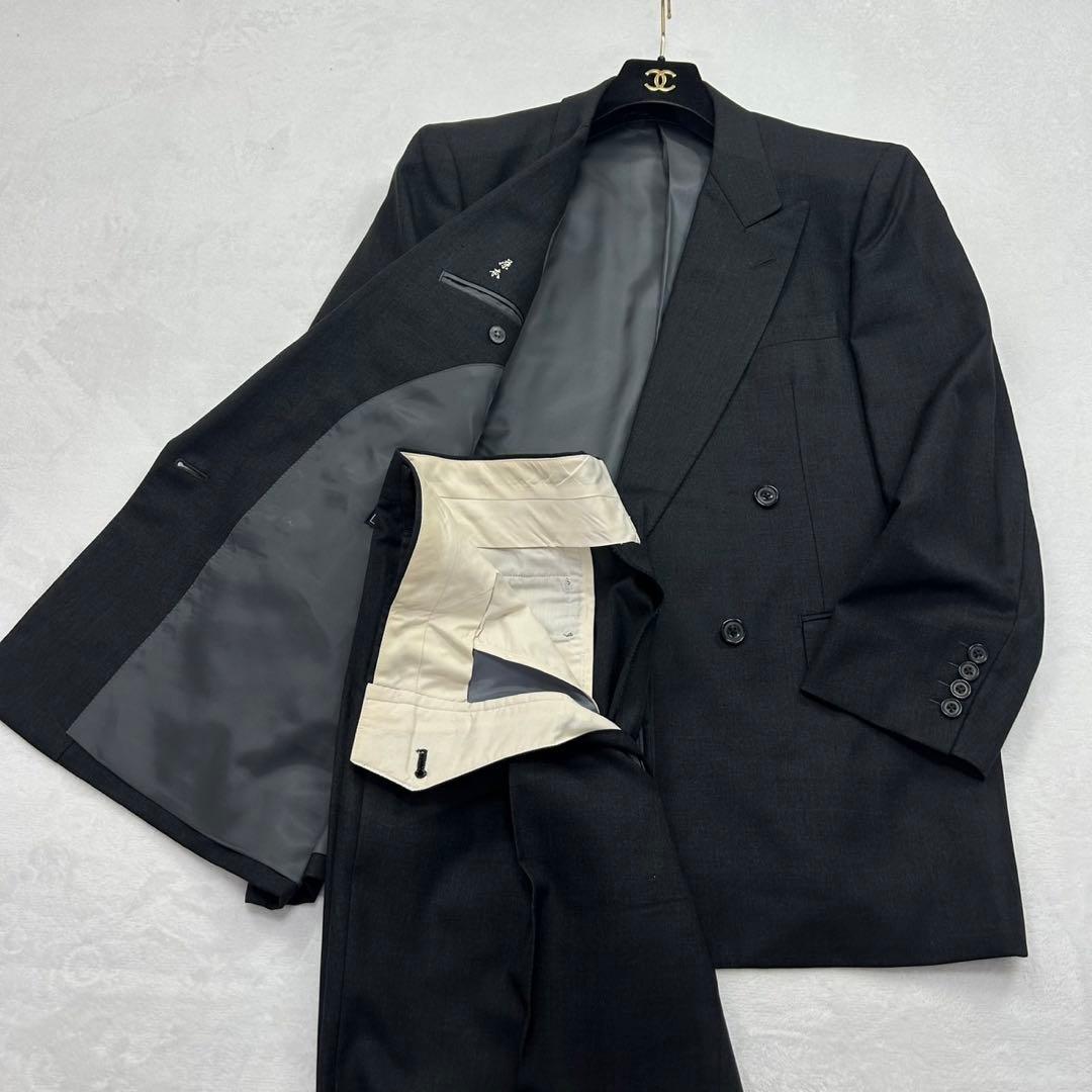 E705 XL AB6 バーバリー ダブル ラムウール混 スーツ 上下 メンズ