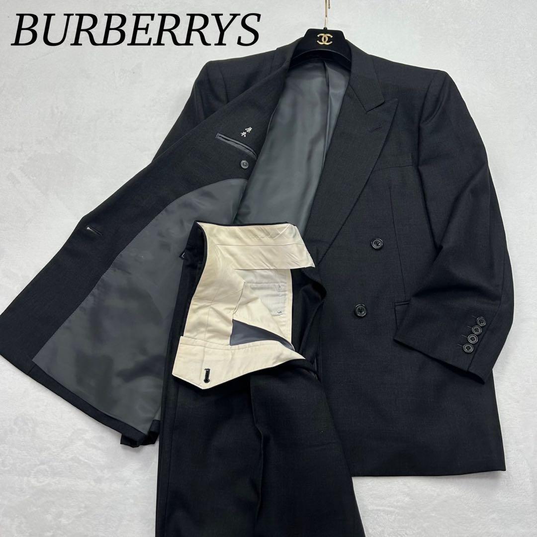 E705 XL AB6 バーバリー ダブル ラムウール混 スーツ 上下 メンズ