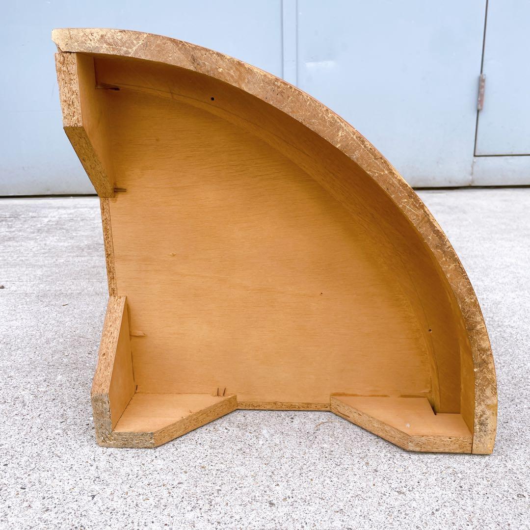 【美品】イタリア製 アンティーク コーナーキャビネット ガラス収納棚 鍵付