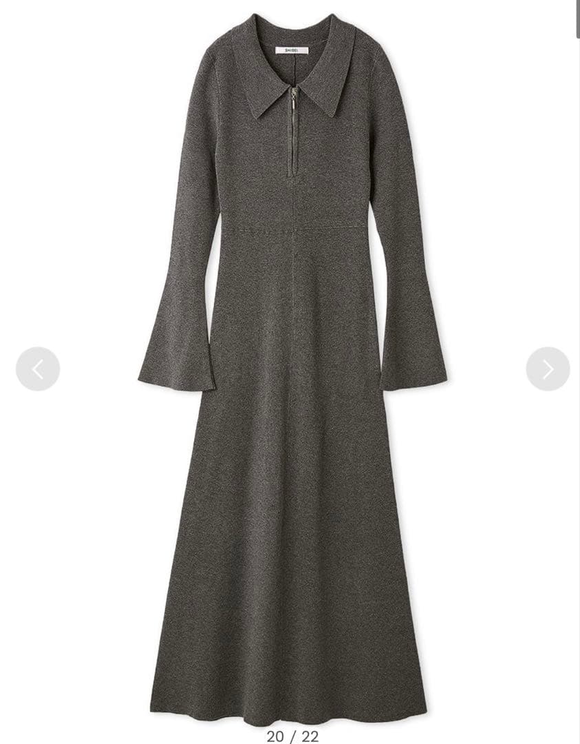 Sustainableスキッパーニットワンピース