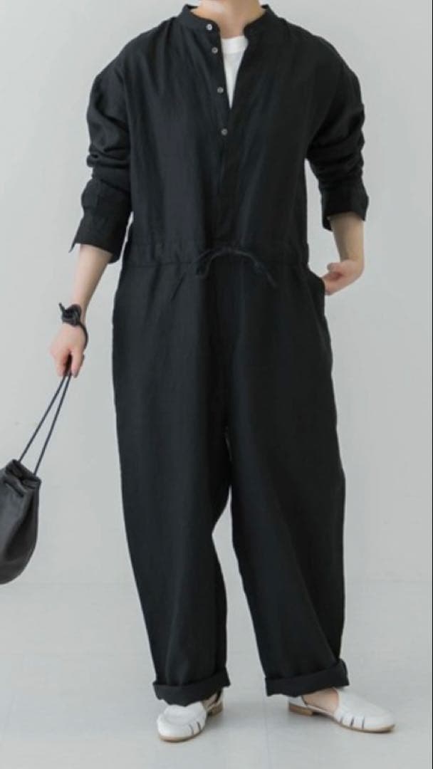 sacco sacco0212さま専用かぐれ リネン ブラック オールインワン