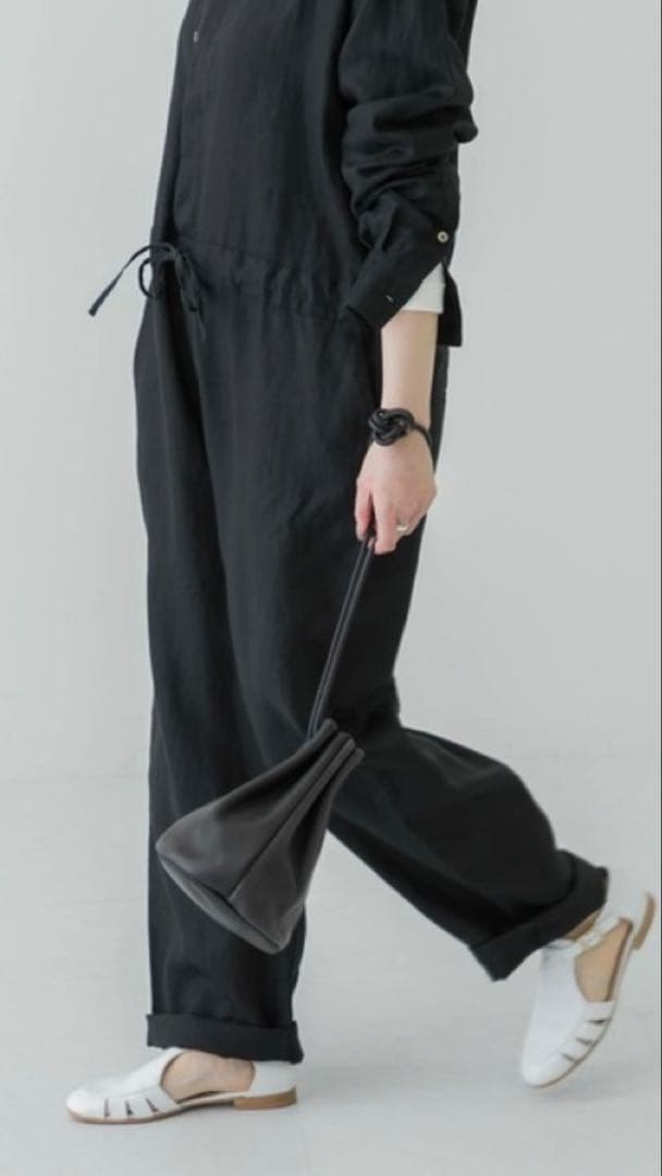 sacco sacco0212さま専用かぐれ リネン ブラック オールインワン