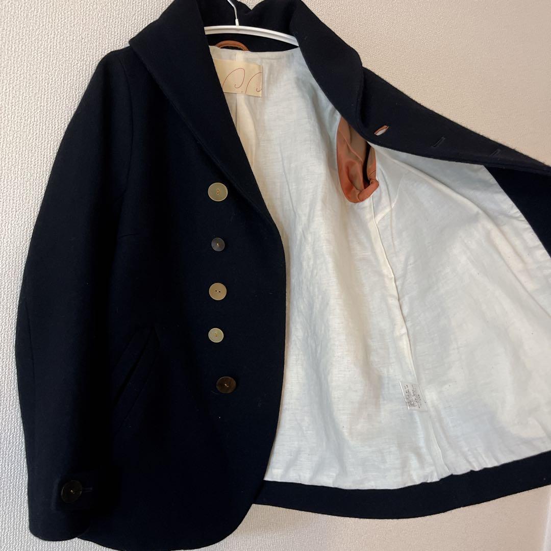 【美品】パラスパレス ダークネイビー ウール ミドル ジャケット M