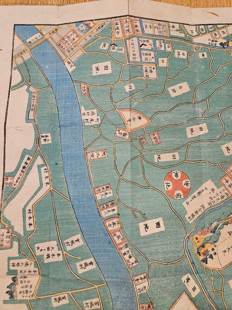 江戸切絵図【根岸谷中辺】尾張屋清七 古地図