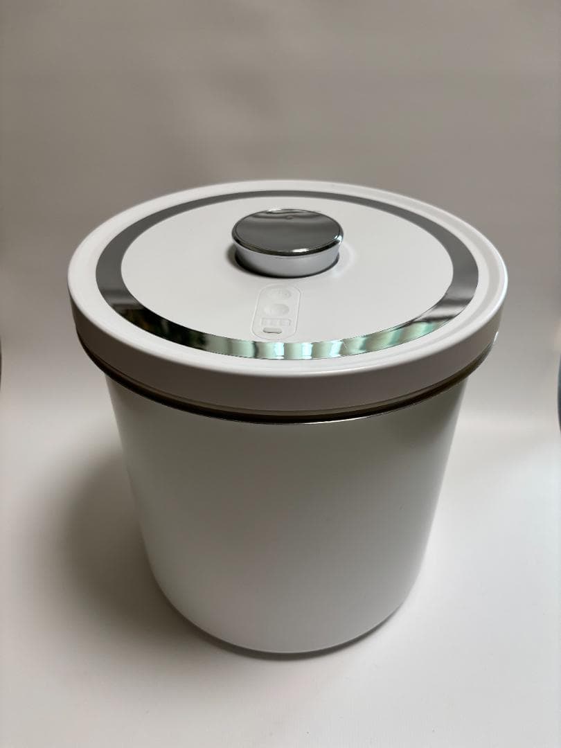 OoBLE 真空 食品保存容器 ホワイト ステンレス USED （1）