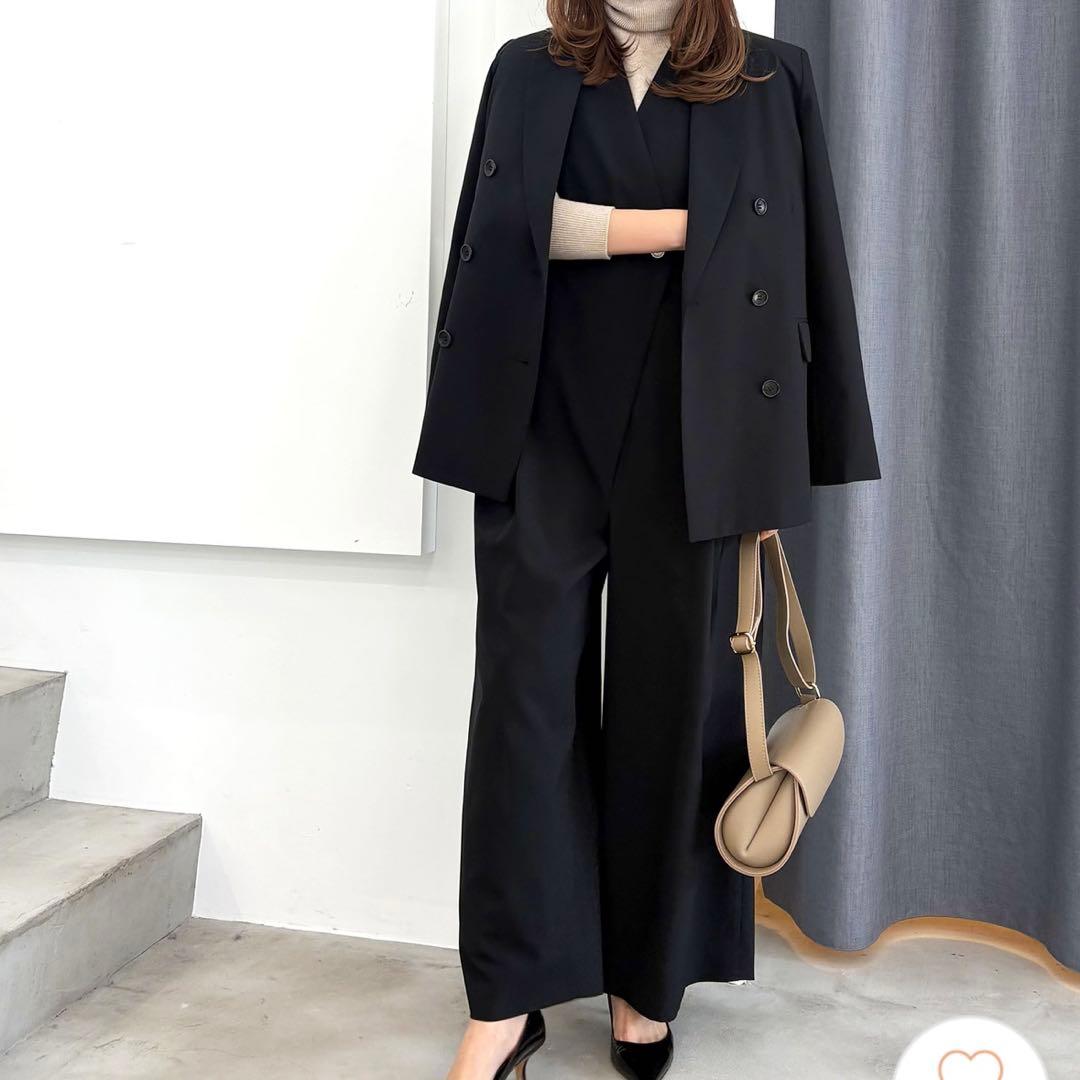 未使用　N.O.R.C　レディース　ウォッシャブルオールインワン　M　ブラック