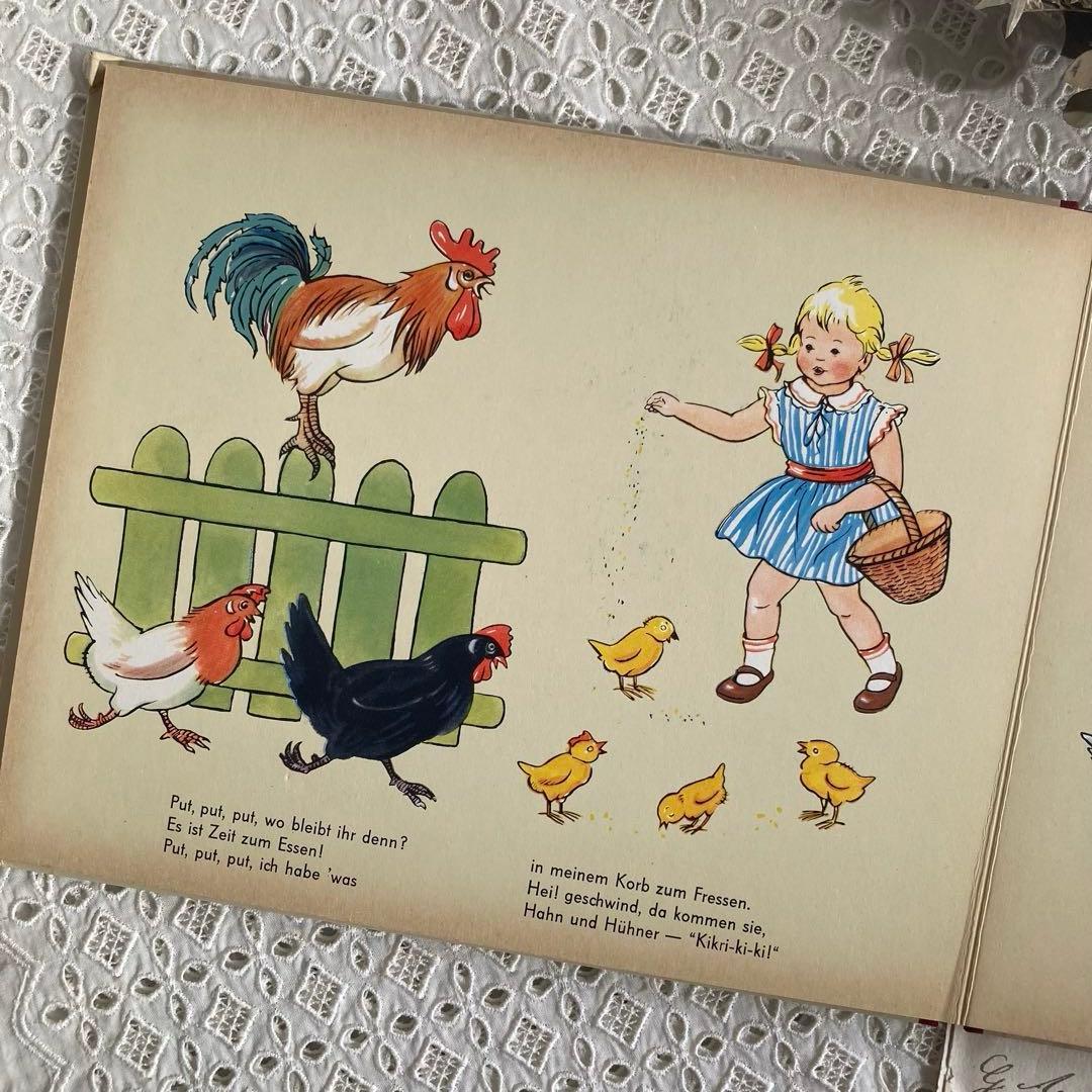 L954洋書古書 1950年代発行　装丁がとっても可愛いドイツのアンティーク絵本