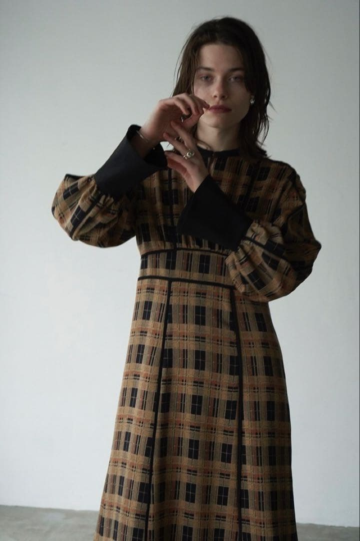 ワンピース CLANE CHECK PIPING ONE PIECE