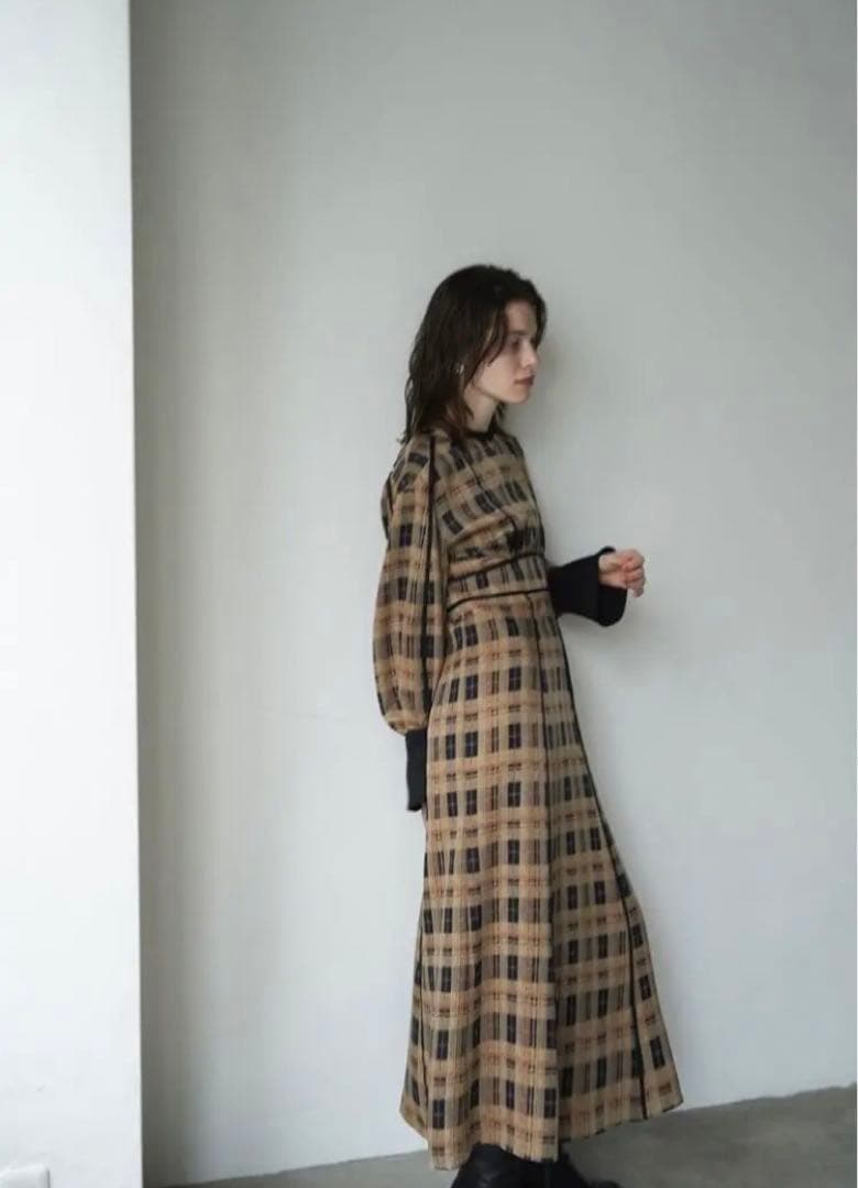 ワンピース CLANE CHECK PIPING ONE PIECE