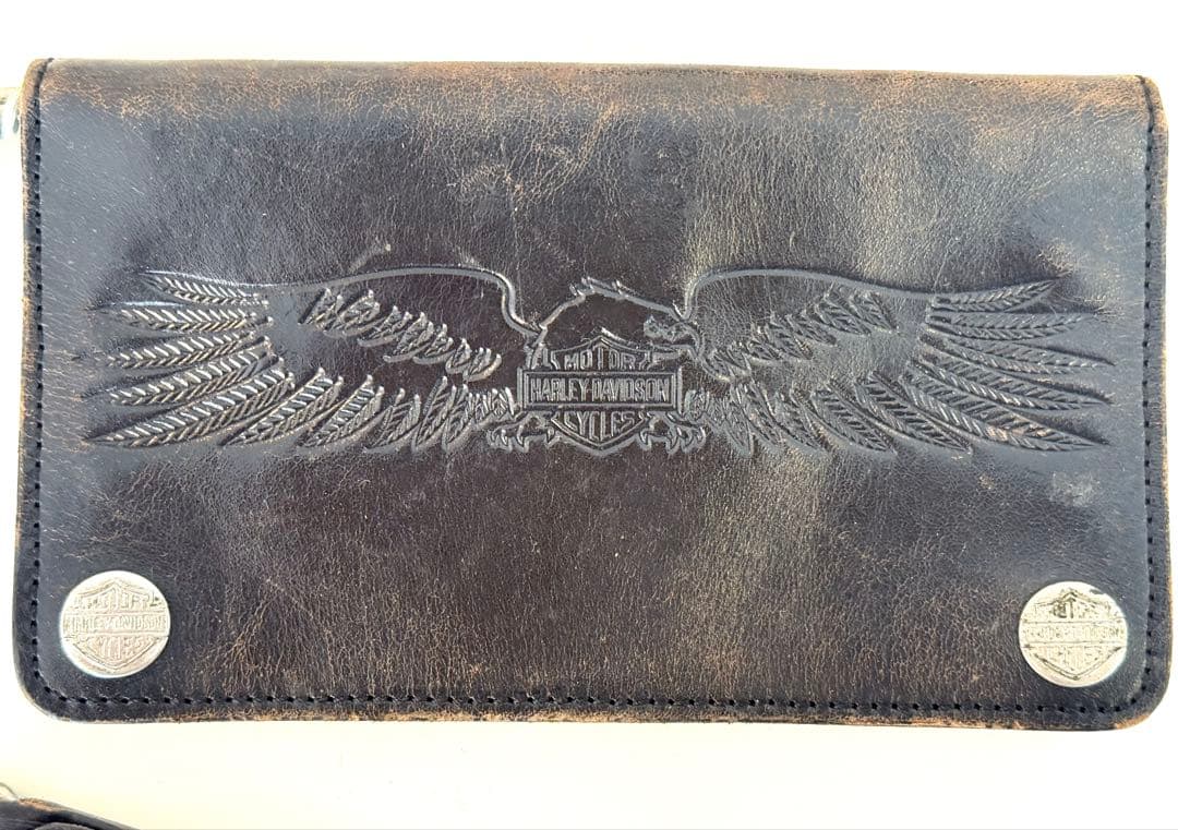 【希少品☆ビンテージ】トラッカーウォレット　ハーレー 革
