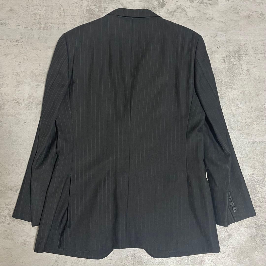 バーバリー 3ピース スーツ ブラック 38L ストライプ セットアップ 紳士