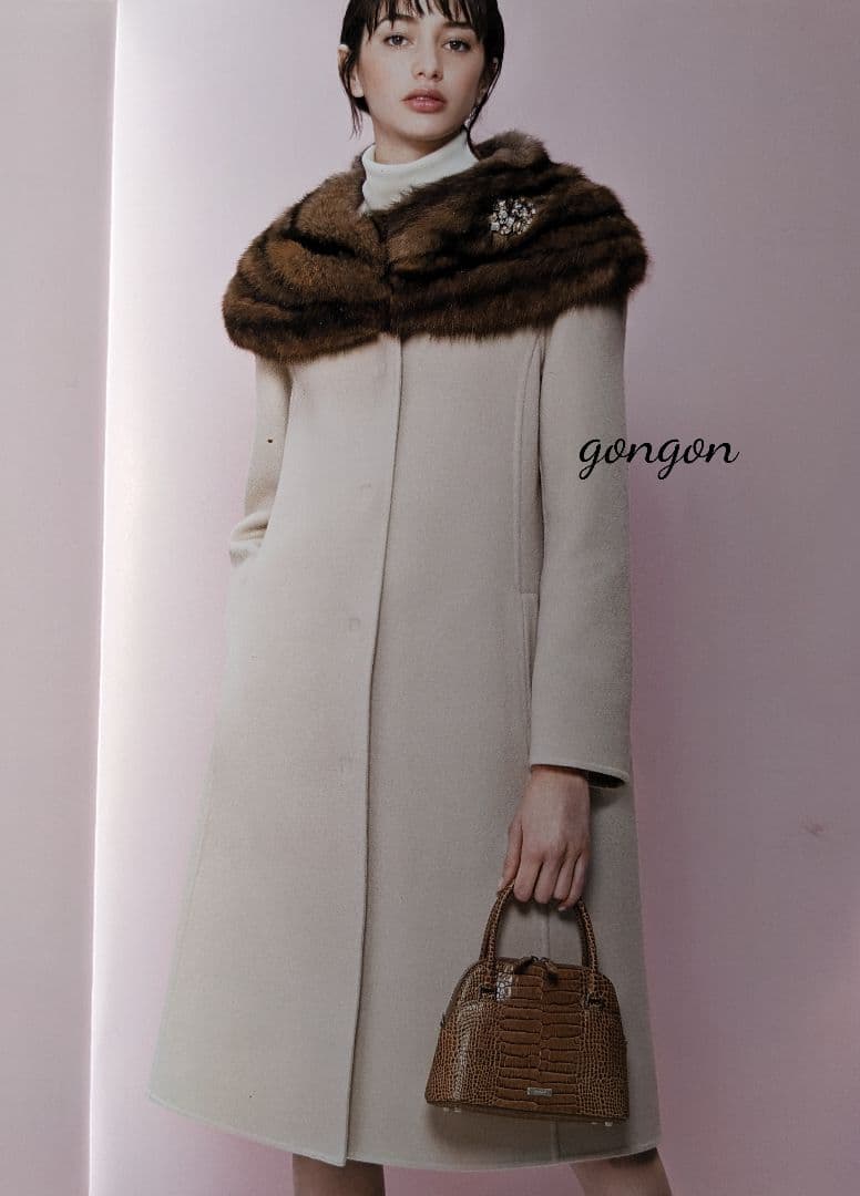 美品♡FOXEY 189万 カシミヤ コート グレース セーブル フォクシー