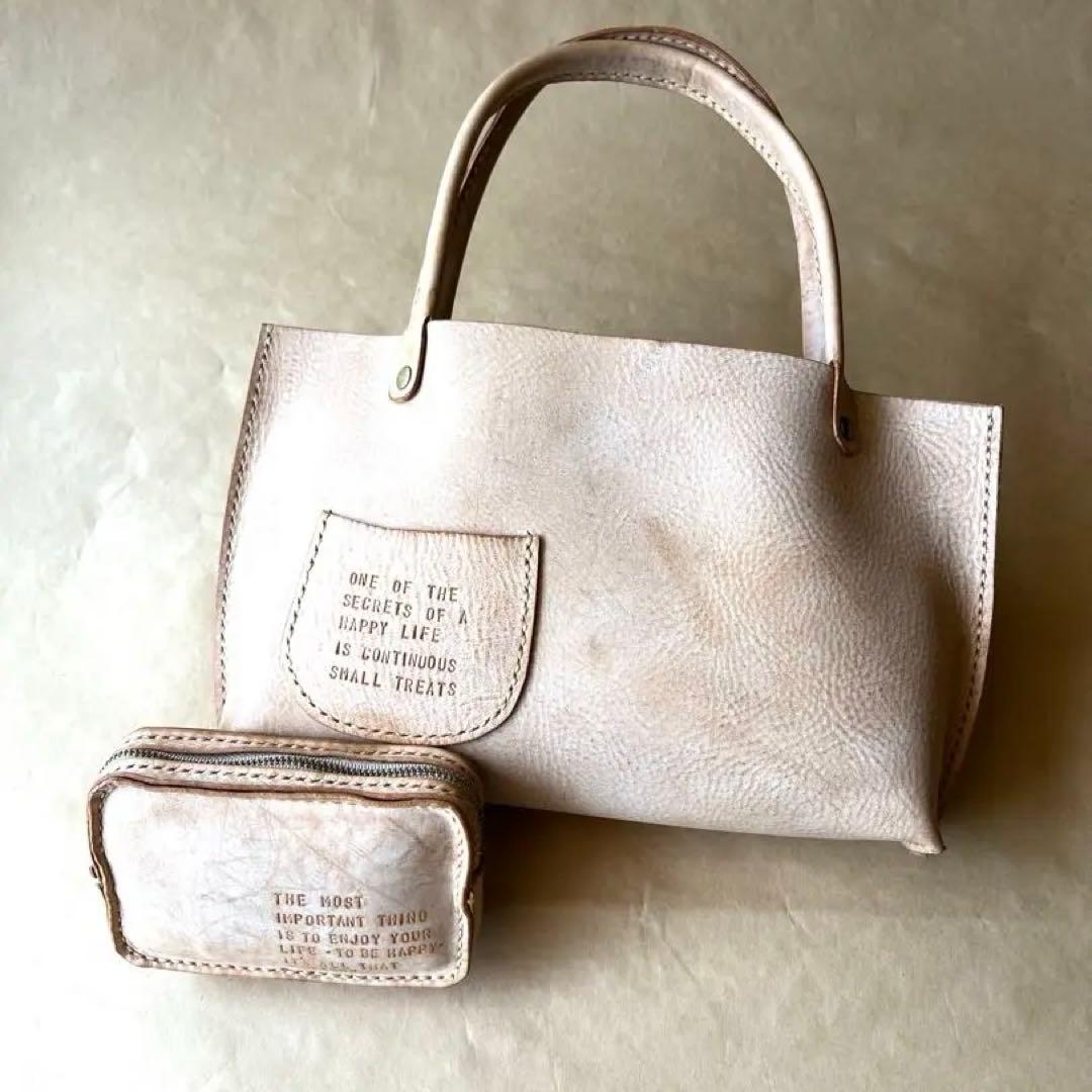 はなうららページ　レザークラフトハンドメイドポーチ、バッグ