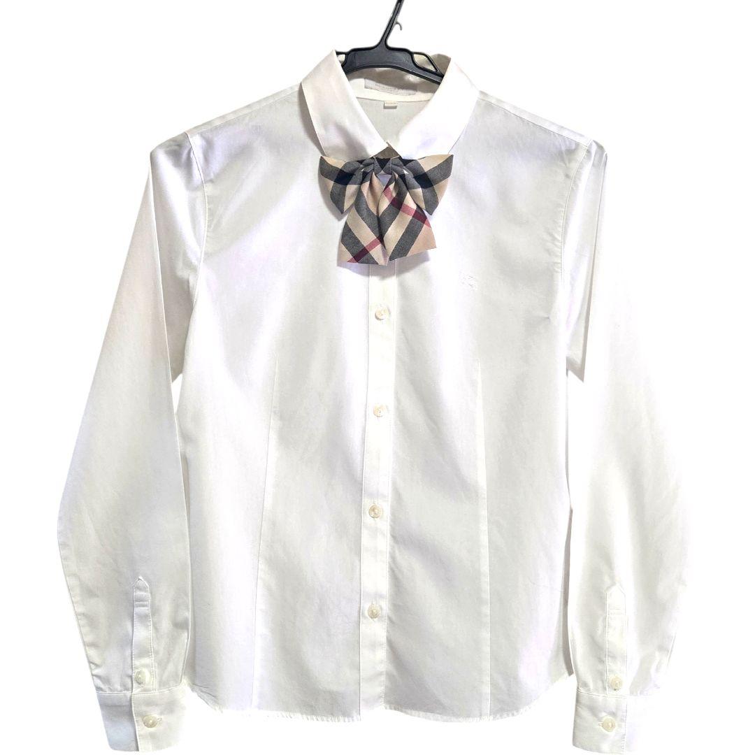 BURBERRY バーバリー 濃紺ブレザー スカート ブラウス リボンタイ